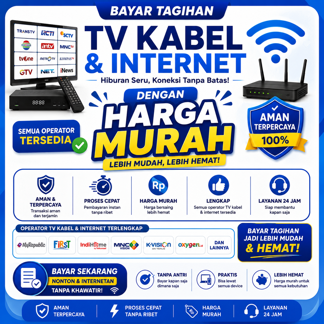 Pembayaran TV Kabel &amp; Internet